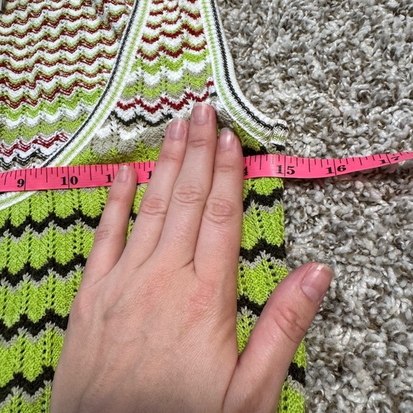 🌈 Y2K Retro Multicolor Knit Tank Top Sleeveless Scoop Neck Size L 🌈 - Picture 5 of 5